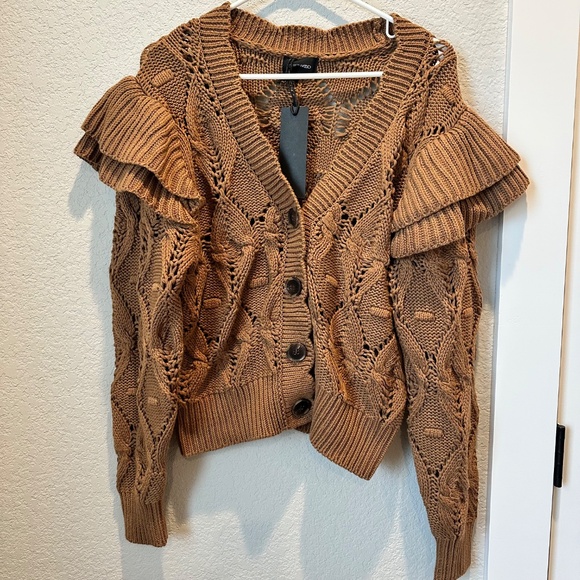 NWT Driftwood Brown Knit Cardigan Sweater - Picture 2 of 8
